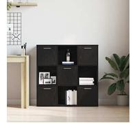 Meuble Étagère pour livre/DVD - Bibliothèque vidaXL - Chêne noir - bois d'ingénierie - 90 x 28 x 90 cm - 9 compartiments 932617