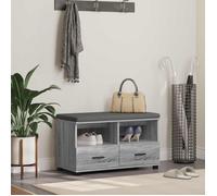 Meuble etagere Vidaxl Banc d'entrée avec coussin Gris Sonoma 80 x 38 x 46 cm