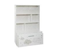 Meuble Etagères Avec Coffre À Roulettes H 113.5 Cm