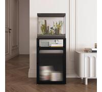 Meuble for Aquarium, Support D'aquarium en Métal avec Armoire de Rangement, Support for Terrarium, Support Robuste en Métal, Capacité de 300 kg, Noir(45x25cm/17.7x9.8in)