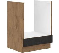 Meuble four ROCK - Mélaminé décor chene lancelot et gris matera - L60 x H82 cm
