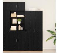 vidaXL Armoire haute Chêne noir 40 x 42,5 x 185 cm – Buffet rectangulaire multi-compartiments