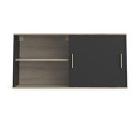Meuble haut coloris chêne kronberg / noir - longueur 120 x profondeur 39 x hauteur 60 cm chêne kronberg / noir