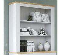 Meuble haut de bibliothèque avec étagères coloris chêne, pin Andersen - Longueur 160 x profondeur 38,40 x hauteur 107,3 cm -PEGANE- Chêne
