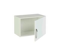 Table haute Pegane Meuble haut de cuisine 1 porte coloris blanc - Hauteur 40 x Longueur 60 x profondeur 33 cm --