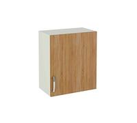Table haute Pegane Meuble haut de cuisine 1 porte coloris chêne cortez - Hauteur 70 x Longueur 60 x profondeur 33 cm --