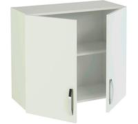 Meuble haut de cuisine 2 portes coloris blanc - Hauteur 70 x Longueur 80 x profondeur 35 cm