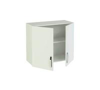 Meuble haut de cuisine 2 portes coloris blanc - Hauteur 70 x Longueur 80 x profondeur 35 cm -PEGANE- blanc G