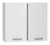 Meuble haut de cuisine avec 2 portes coloris blanc- longueur 80 x profondeur 28 x hauteur 72 cm - -