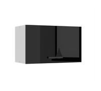 Meuble haut de cuisine - BELINI - SGP60 - Noir très brillant - 1 porte - 60 cm - Design contemporain