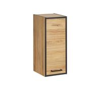 Meuble haut de cuisine ""Carballo"" - Naturel/Noir - L 30 x H 72 cm