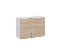 Meuble haut de cuisine Eco Chene Naturel 2 portes L 80 cm - Cuisineandcie