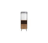 VINO - Rangement bar en bois et acier Marron
