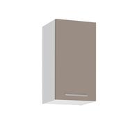 Meuble haut de cuisine ""Salma"" - Taupe/Blanc Mat - L 40 x H 72 cm