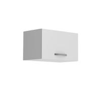 OSLO Meuble haut court 1 porte - Blanc - L 60 x P 36 x H 35 cm