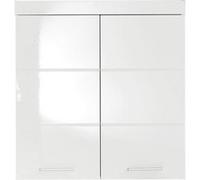 Meuble haut de salle de bain 2 portes blanc brillant Kelia 73 cm Blanc G