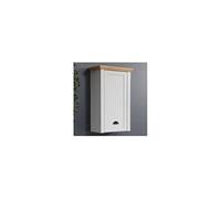 Meuble haut de salle de bain décor chêne et gris pastel - ROSE