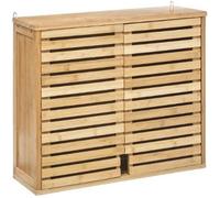 Meuble haut de salle de bain en bambou naturel - L.58.5 x P.20 x H.51.5 cm