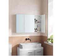 Meuble Haut de Salle de Bain - SONGMICS - Armoire Murale Salle de Bain - avec Miroir et Étagère Réglable, Blanc