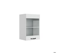 Meuble haut porte vitrée - VICCO - R-Line Blanc Campagne - 40 cm - Porte vitrée - Mat