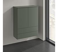 Meuble haut Villeroy & Boch Antao K47000HL 2 portes, 814 x 1039 x 356 mm, façade sans structure, laque mate Vert Feuille / Laque mate Vert Feuille