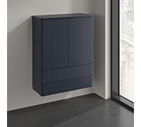 Meuble Suspendu Villeroy et Boch Antao avec Structure 2 tiroirs 2 portes 814x1039x356mm Midnight Blue Matt Lacquer