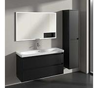 Meuble haut Villeroy und Boch C80101VL 2 portes, 350 x 1700 x 349 mm, Noir Volcan / Noir Volcan