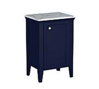 Meuble haut VitrA Valarte 65799 53,5 x 39,5 x 83 cm, à droite, sur pied, corps laqué bleu acier