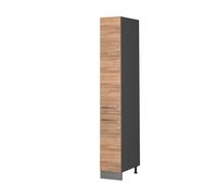Vicco Meuble Haute de Cuisine Fame-Line, Chêne de Force doré/Anthracite, 30 cm