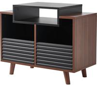 Meuble Hi-Fi NorStone Oslo 800 Noir et Noyer Noir