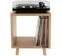 Meuble HiFi - ENOVA - VINYLE LOVER SWE - Bois - Vintage - Rangement disques vinyles