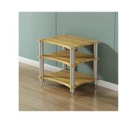 Meuble HiFi Meuble Hifi, meuble multimédia AV, meuble stéréo ouvert en bois, étagère audio-vidéo, présentoir, tour de support audio, tourne-disque for amplificateur, console de jeux TV(Natural,3 Tier)