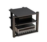 Meuble HiFi Meuble Multimédia à 2/3/4 Niveaux,Audio Video Support,Armoire de Console, Étagère for Console de Tourne-Disque,pour Boitier TV Gaming Consoles Lecteur DVD(Nero,3 Tier)