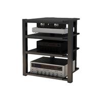Meuble HiFi Meuble Multimédia à 2/3/4 Niveaux,Audio Video Support,Armoire de Console, Étagère for Console de Tourne-Disque,pour Boitier TV Gaming Consoles Lecteur DVD(Nero,4 Tier)
