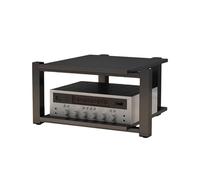 Meuble HiFi Meuble Multimédia à 2/3/4 Niveaux,Audio Video Support,Armoire de Console, Étagère for Console de Tourne-Disque,pour Boitier TV Gaming Consoles Lecteur DVD(Nero,2 Tier)