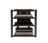 Meuble HiFi Meuble Multimédia à 2/3/4 Niveaux,Audio Video Support,Armoire de Console, Étagère for Console de Tourne-Disque,pour Boitier TV Gaming Consoles Lecteur DVD(Brown,4 Tier)