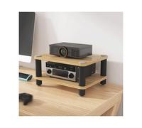Meuble HiFi Meuble multimédia AV à 2/3/4 niveaux, meuble de bureau ouvert for composants stéréo, support HiFi en bois, tour audio for lecteur DVD, console de jeux, boîtier TV TV(Natural,40x40x23cm)