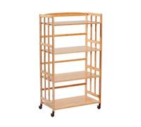 Meuble HiFi - Support multimédia en Bois à 4 Niveaux, étagère d'angle pour Platine Vinyle et chaîne Hi-FI, Tour de Rangement AV pour Salon, Centre de Divertissement de 50 cm de Large
