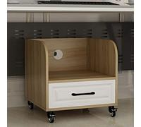 meuble imprimante Sous bureau imprimante CPU Support Répartiteur avec tiroirs Gestion et stockage par câble, bureau d'imprimante 4 roues et Mécanisme de verrouillage for Mini imprimante 3D caisson bur