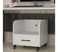meuble imprimante Sous bureau imprimante CPU Support Répartiteur avec tiroirs Gestion et stockage par câble, bureau d'imprimante 4 roues et Mécanisme de verrouillage for Mini imprimante 3D caisson bur