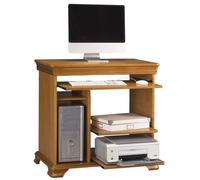 Meuble Informatique - Louis Philippe - Pin Miel - 5 Niches - 4 Tablettes - L 88 x H 85.5 cm