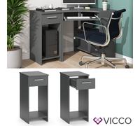 Meuble informatique Meuble d’appoint Meuble pour ordinateur Odin anthracit Vicco