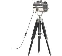 MEUBLE® Lampadaire trépied Lampe Salon sur Pied - Style Moderne Noir Bois de manguier massif 69 cm ♕1553