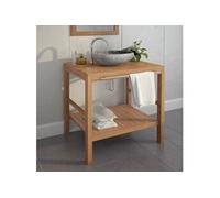 Meuble lavabo de salle de bains Teck massif 74x45x75 cm