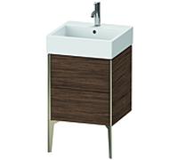 meuble-lavabo Duravit XViu XV45330B121 48,4 x 45,4 x 49,3 cm, noyer foncé, 2 tiroirs, champagne mat
