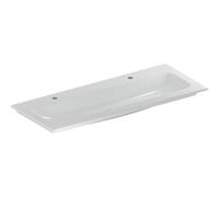 Meuble lavabo Geberit Icon 120x48x13cm 1 lavabo 2 trous de robinet Gauche et droite sans trop-plein Céramique Blanc brillant 501.846.00.1