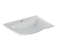 Meuble lavabo Geberit Icon 60x48x13cm 1 vasque 1 trou de robinet Centre sans trop-plein Céramique Blanc brillant 501.843.00.1
