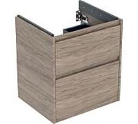 Geberit Renova Plan armoire sous lavabo, avec deux tiroirs, 54,6x60,6x44,6cm, 504.026.JR.1, Couleur: Noyer hickory / mÃ©lamine structure bois