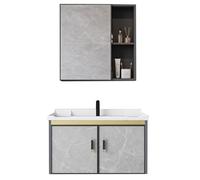 Meuble-lavabo Intégré - Vasque Murale Gain De Place, Armoire De Rangement avec Miroir pour Petite Salle De Bain, Toilettes Et Cabinet De Toilette(60 * 40 * 40cm)