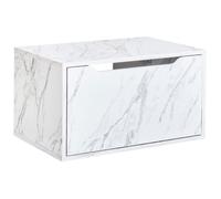Meuble lavabo mural PETROLINA 60 cm Marbre blanc